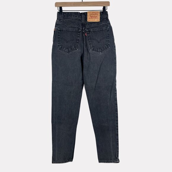 Levi's Vintage 512 Slim Fit Tapered Leg Gray Denim Jeans Womens 9 High Rise 90s - Picture 2 of 10